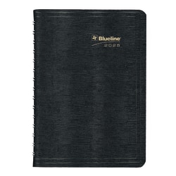 2025 Blueline Plan & Link™ Daily Appointment Planner, 8" x 5", 50% Recycled, Black, January To December