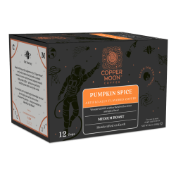 Copper Moon Coffee Single Serve Pods for Keurig K-Cup Brewers, Medium Roast, Pumpkin Spice, 12 Count