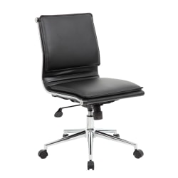 Boss Office Products Elegant High-Back Task Chair, Black