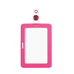 MyID Rubberized Cardholder, 4" x 2 7/8", Pink