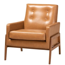 Baxton Studio Perris Lounge Chair, Tan