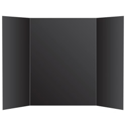 Office Depot® Brand Tri-Fold Foam Display Board, 36" x 48", Black