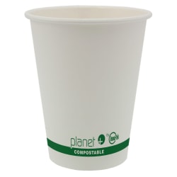 StalkMarket Planet+ Compostable Hot Cups, 12 Oz, White, Pack Of 1,000 Cups