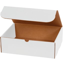 Partners Brand Corrugated Mailers 9" x 8" x 5", White, Bundle of 50