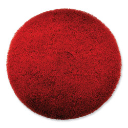 SC Johnson Professional® EZ CARE Heavy Duty Scrub Pad, 16" Diameter, Red/Gray, 5/Carton