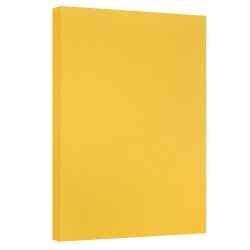 JAM Paper® Vellum Bristol Card Stock, Goldenrod, Ledger (11" x 17"), 67 Lb, Pack Of 50