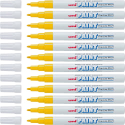 Fine Marker Point - Yellow Oil Based Ink - 1 Dozen