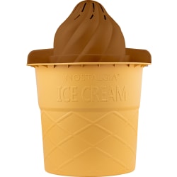 Nostalgia 4-Quart Swirl Cone Ice Cream Maker, Chocolate Brown