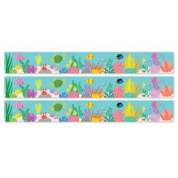 Creative Teaching Press EZ Border, 3" x 24" Strips, Sea Friends Under the Sea, 48 Feet Per Pack, Set Of 3 Packs