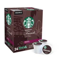 Starbucks® Single-Serve Coffee K-Cup®, French Roast, Carton Of 24