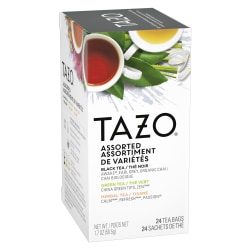 Tazo® Assorted Flavored Tea Bags, Carton Of 24