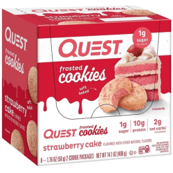 Quest Strawberry Cake Frosted Cookies, 1.76 Oz, Total Qty 8