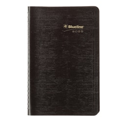 2025 Blueline Plan & Link™ Weekly Appointment Planner, 8" x 5", 50% Recycled, Black, January To December