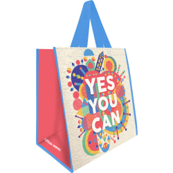 Office Depot® Brand Reusable Shopping Bag, 13-1/2"W x 15"H x 9-1/4"D, Yes You Can