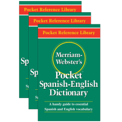 Merriam-Webster Pocket Spanish-English Paperback Dictionaries, Pack Of 3 Dictionaries