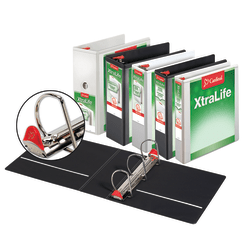 Cardinal® XtraLife™ Locking Slant-D® Ring 3-Ring Binder, 1" D-Rings, White