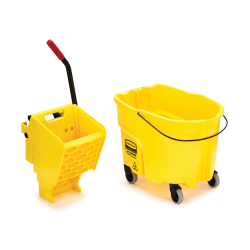 Rubbermaid® Commercial WaveBrake® 35 QT Side Press Bucket and Wringer, Yellow