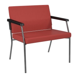 Office Star™ Worksmart® 29" Bariatric Big & Tall Guest Chair, Lipstick/Gunmetal Gray
