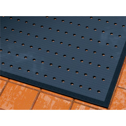 M+A Matting CompleteComfort Floor Mat With Antimicrobial Protection With Holes, 48" x 72", Black