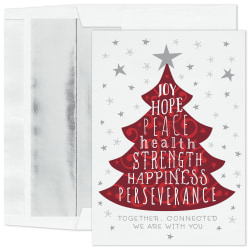 Custom Full-Color Holiday Cards With Envelopes, 5-5/8" x 7-7/8", Together and Connected, Box Of 25 Cards