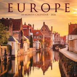 2026 Willow Creek Press Scenic Monthly Wall Calendar, 12" x 12", Europe, January To December, 51054