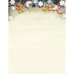 Great Papers! Design Paper, Cookie Exchange Holiday Stationery Letterhead, 8-1/2" x 11", Multicolor, Pack Of 80 Sheets