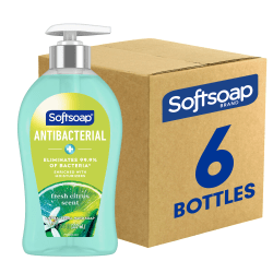Softsoap® Antibacterial Soap, Fresh Citrus Scent, 11.3 Oz., Pack Of 6 Pump Bottles