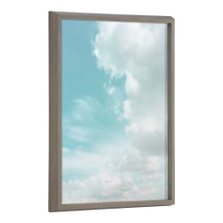Kate and Laurel Blake Non-Magnetic Framed Dry-Erase Printed Glass, 18" x 24", Head in the Clouds by Dominique Vari, Gray Plastic Frame