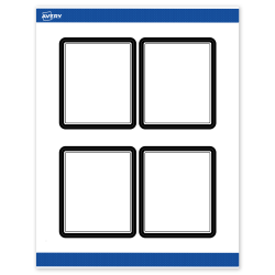 Avery® Print-To-The-Edge Labels With Sure Feed® Technology, S00-DM0-PRWMP10, Rectangle, 4" x 3-1/3", Matte White, Preprinted Double Black Border Design, Pack Of 40