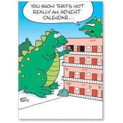 Viabella Holiday Single-Fold Card, 5" x 7", Zilla Advent