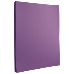 JAM Paper® Color Paper, Violet, Letter (8.5" x 11"), 50 Sheets Per Pack, 24 Lb, 30% Recycled