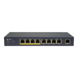 Amer 8+1 Port 10/100 Switch with 4x PoE Ports and 5x 10/100 - 9 Ports - Fast Ethernet - 10/100Base-TX - SD4P4U