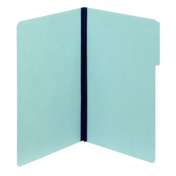 Nature Saver Pressboard Fastener Folders, Legal Size, 100% Recycled, Light Blue, Box Of 25