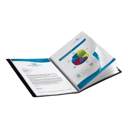 Office Depot® Brand Poly Bound Presentation Book, 12 Pockets, Black
