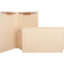 Business Source Straight Tab Cut Legal Fastener Folders - 8 1/2" x 14" - 2 Fasteners - 2" Fastener Capacity - Stock, Manila - 50 / Box