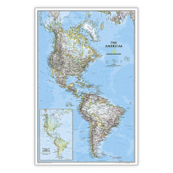 National Geographic The Americas Classic Map, Laminated