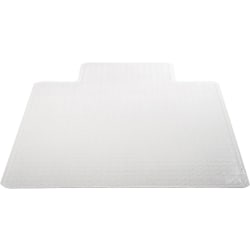 Deflecto Vinyl Chair Mat With Lip For Medium Pile Carpet, 36" x 48", Clear