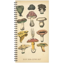 Willow Creek Press Weekly/Monthly Spiral Planner, 6-1/2" x 3-1/2", Fungi Files, July 2026 - June 2027, Total Qty 1