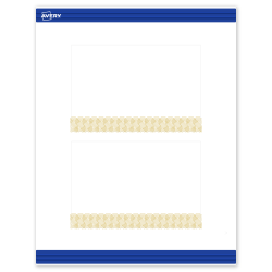 Avery® Printable Postcards With Sure Feed® Technology, 4" x 6", Matte White With Preprinted Gold Lace Trim Pattern, Pack Of 20