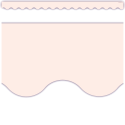 Teacher Created Resources Scalloped Border Trim, 2-3/16" x 35", Blush, Pack Of 12
