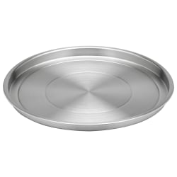 Erwyn Products Stainless Steel Round Trays, 12", Silver, Total Qty 12