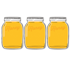 Eureka Paper Cut-Outs, The Hive Mason Jar, 36 Cut-Outs Per Pack, Set Of 3 Packs