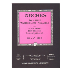 Arches® Watercolor Pads, 9" x 12", Hot-Pressed, 140 Lb, White, Pack Of 2