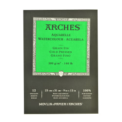 Arches® Watercolor Pads, 9" x 12", Cold-Pressed, 140 Lb, White, Pack Of 2