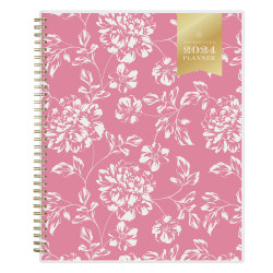 2024 Day Designer Weekly/Monthly Planning Calendar, 8-1/2" x 11", Annabel Pink Frosted, January To December