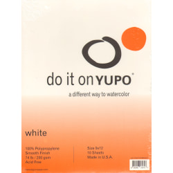 Yupo Watercolor Pads, 9" x 12", 10 Sheets, Pack Of 2