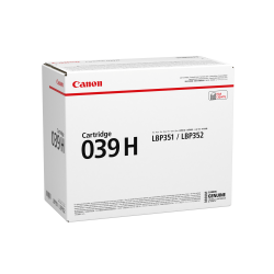 Canon® 039H Black High Yield Toner Cartridge, 0288C001