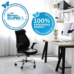 Floortex Ecotex Marvec BioPVC Chairmat - Hard Floor - 48" Length x 36" Width - Polyvinyl Chloride (PVC) - Clear - 1 Each