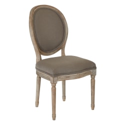 Ave Six Lillian Oval-Back Chair, Klein Otter/Light Brown