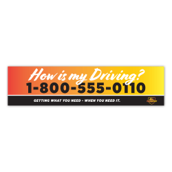 Custom Printed Full-Color Bumper Stickers, 3-3/4" x 15" Rectangle, Box Of 125 Stickers
